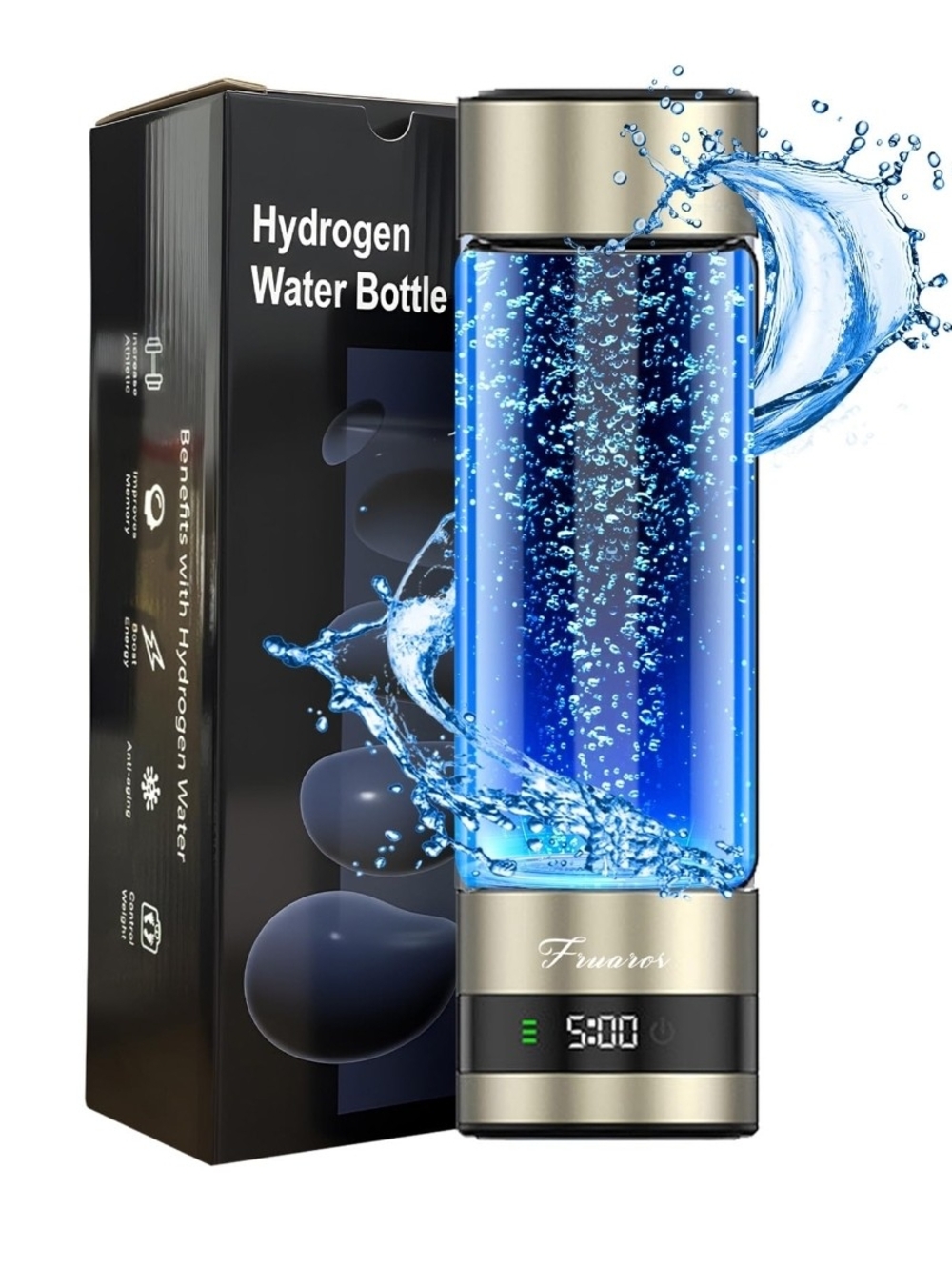 Hydrogen Water Bottle Generator – Portable Hydrogen Water Machine, Up to 6000PPB